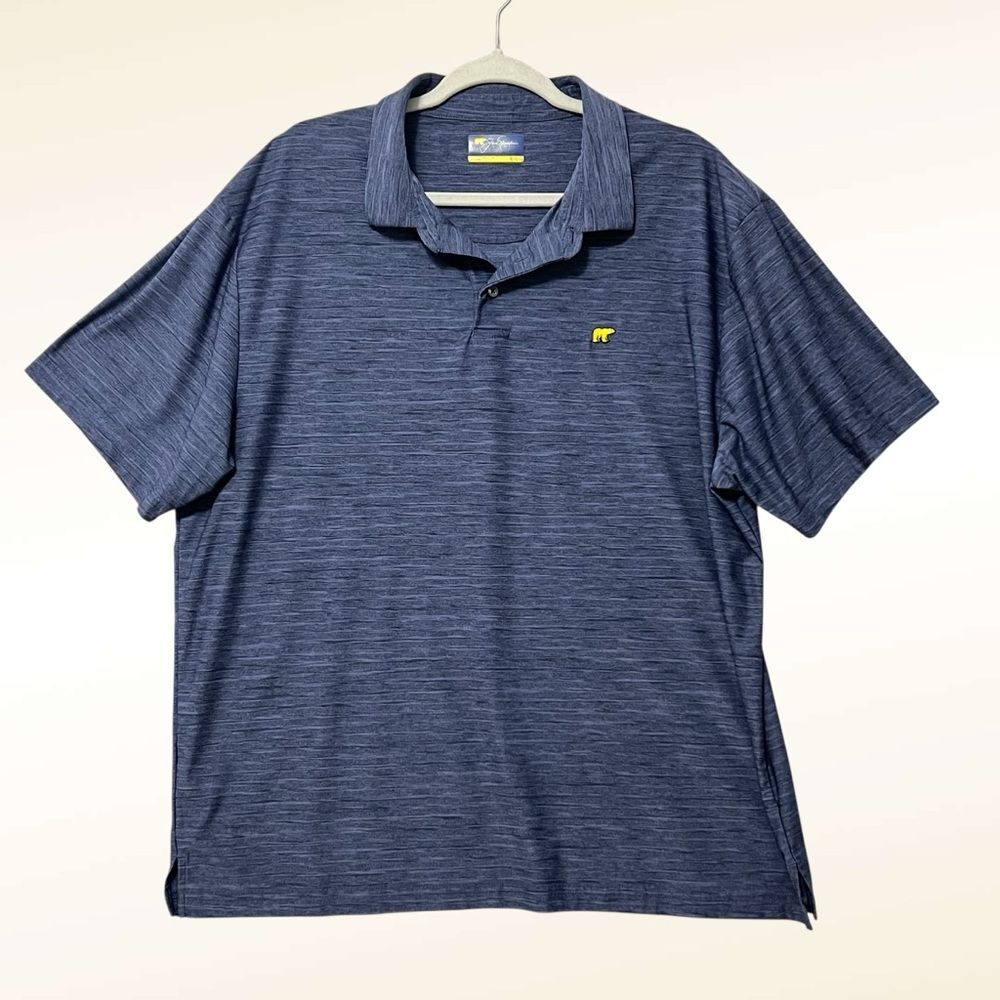 Jack Nicklaus Navy Blue Polo Shirt Size XL Performance Golf